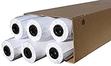 CABRO 513914-50 Qualitäts-Plotterpapier, 6 Rollen, 90 g, 914mm x 50m für brillante...