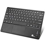 1byone DIAFIELD Bluethooth Tastatur mit Touchpad, Tablet Tastatur Ipad Keyboard QWERTZ PC...