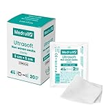 Medrull Kompressen nicht gewebt STERIL ULTRASOFT Wundauflagen 4-lagig 5cm x 5cm Verpackt 2...