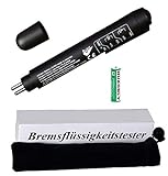 HHTEC Bremsflüssigkeitstester geeignet für Bremsflüssigkeiten DOT 3/4/5 mit 5 LED...