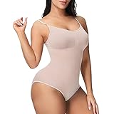 Barkeni Damen Shapewear Bodysuit,Body Thong Bodysuit Stark Taillenmieder Shaping...