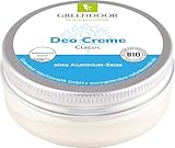 GREENDOOR Deo Creme Ohne Aluminium/Alkohol vegan 50ml – 6 Monatspack gegen...