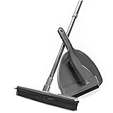 Peggy Perfect Gummibesen Rubber Broom Set. Teleskopbesen mit Abzieher & Kehrgarnitur....