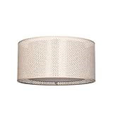 Lindby Deckenleuchte Ø 40 cm, Deckenlampe Textil, Kunststoff Rattanlook, 1x E27, ohne...