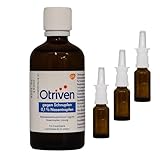 OTRIVEN gegen Schnupfen 100 ml mit 3 leeren Nasenspray Flaschen zum Abfüllen I...