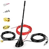 DAB Antenne, DAB+ Autoantenne mit SMB/SMA Adapter, Universeller...