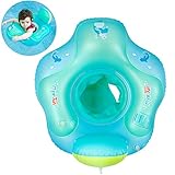 Myir Schwimmring Baby mit Rückenlehne, Aufblasbare Baby Schwimmsitz...