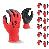 Durabull Arbeitshandschuhe für Herren - 12 Paar. Latexhandschuhe, für Gartenarbeit,...