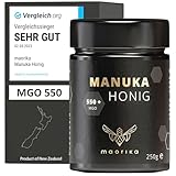 maorika - Manuka Honig 550 MGO + 250g im Glas (lichtundurchlässig, kein...