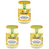 THOMY Delikatess-Mayonnaise 250ml - Glas, 3er Pack (1 x 250ml)