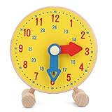 Drfeify Baby Numbers Clock Model, Wooden Clock Model Toy Learning Pädagogisches...