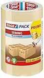 tesapack Strong - Geräuscharmes Paketklebeband zum Verpacken von Paketen und...