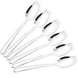 Dylan-EU 304 Edelstahl Spork Göffel 6 Stück Buffetgabel-Set 20.5 cm Salatgabel...