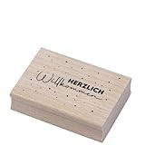 Artoz Stempel – Holzstempel – „Herzlich Willkommen“ – 70 x 50 mm –...