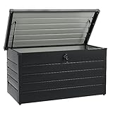 Juskys Metall Aufbewahrungsbox Limani 380 Liter - Outdoor Box - wasserdicht,...