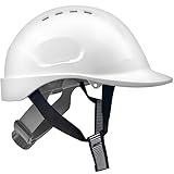 Bauhelm EN397, Mustbau Weiß Sicherheitshelm, Arbeitshelm Schutzhelm mit DIY...