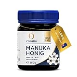 Cosana Manuka Honig 250 MGO + 250g – 100% Pur - Abgefüllt, versiegelt und zertifiziert...