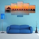 Leinwanddrucke Artwork 5 Panels Leinwandmalerei Hd-Druck Wandkunst 5-Teilige...