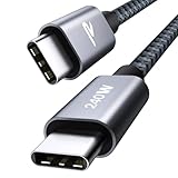 RAMPOW USB C Kabel, USB C auf USB C Kabel 240W, USB C ladekabel,...