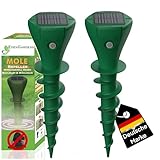 EdenGardens® 2er Pack 'MOLE Repeller' Maulwurf Vertreiber bestes Mittel gegen Wühlmäuse...