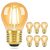 GBLY 6 Stück LED Glühbirne E27 Vintage Lampe - G45 Leuchtmittel edison Light Bulb 2700K...