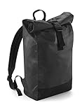 BagBase Tarp Rolltop 15 Liter Rucksack, Schwarz, 26 x 43 x 13 cm