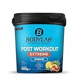 Bodylab24 Post-Workout Booster Extreme Fruchtmix 500g, mit Aminosäuren (darunter die BCAA...