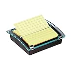 Post-it DS440SCY Super Sticky Z-Notes Spender, schwarz/transparent inkl. 1 Block Z-Notes...