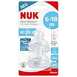 NUK First Choice+ Flow Control Trinksauger für Babyflaschen | 6–18 Monate...