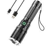 GEARLITE Taschenlampe LED Aufladbar, 10000 Lumen LED Taschenlampe Extrem Hell...