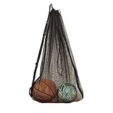 DoGeek Balltasche Handball Netz Balltasche Fussball Volleyball Schwarz (70 * 90cm)