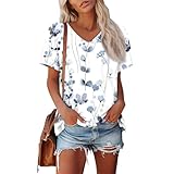 blitzangebote des Tages Tops unterhemd Damen musselin Bluse Damen Oversized...