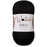 Wollidu Rika Garn zum Häkeln und Stricken 300g / 798m Strickgarn 100% Polyacryl...