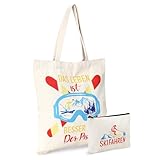 Rhdekoein Skifahren Einkaufstasche Skiing Tote Bag Jutebeutel Das Leben Ist Besser auf der...