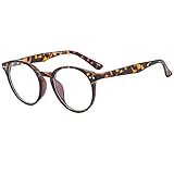 Long Keeper Blaulichtfilter Brille Damen Herren Retro Runde Runde Computerbrille Mindert...