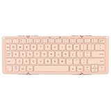 VBESTLIFE Faltbare Tastatur, Dreifach Faltbare -Wireless-Bluetooth-Tastatur, Tragbare...