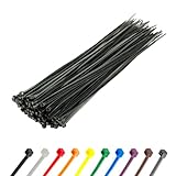 Gocableties Kabelbinder 100 Stück Schwarz, 300 mm x 4,8 mm mit 22,2 kg...