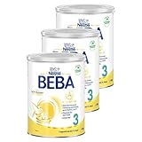 BEBA Nestlé BEBA 3 Folgemilch, Folgenahrung ab dem 10. Monat, 3er Pack (3 x...