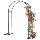 Xverycan Rosenbogen Torbogen, Gartenbogen aus Metall 188x230cm, Rosenbögen für Rosen und...