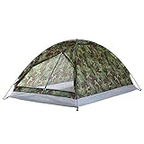 DANOAH Person Camping Zelt Single Layer Portable Camouflage Wasserdichtes Outdoor 3 Season...