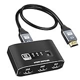 avedio links HDMI 2.1 Switch, Aluminiumlegierung, 8K @ 60Hz HDMI Switch 3 in 1 Out, 3x1...