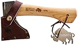 Bison Trekkingbeil 1879 500g I Kleines Outdoor Beil 250mm lang für Trekking- und...