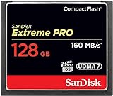 SanDisk Extreme Pro CompactFlash Speicherkarte 128GB (UDMA7, 4K-UHD- und Full-HD-Videos,...