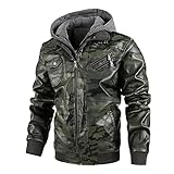 dufflecoat verschluss leder bomber jacket long herren bikerjacke herren braun vintage...