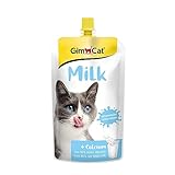 GimCat Milk - Katzenmilch aus echter laktosereduzierter Vollmilch mit Calcium für gesunde...