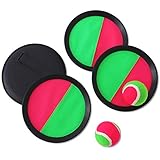 FORMIZON Klett-Ballspiel, 4 Paddel und 2 Bälle, Klettballspiel Catch Ball Set,...