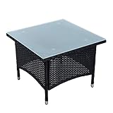 ESTEXO Polyrattan Beistelltisch Gartentisch Rattan Kaffee Tisch Balkontisch Gartenmöbel...