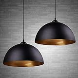 2 x Modern Industrielle Pendelleuchte - Vintage Hängeleuchte Ø 30cm Breite Lampe...