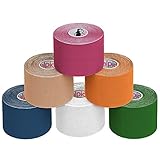 ALPIDEX Kinesiologie Tape 1/3/ 6/12 Rollen Viele Farben 5 m x 5 cm Anwendungsbroschüre...