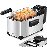 Aigostar Ushas 30HEZ - Semi-professionelle Fritteuse, Edelstahl, 2200 Watt, 3 Liter....